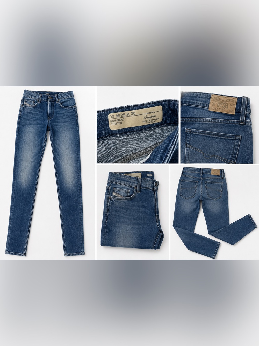 Diesel Grupee Skinny Jeans - Blue